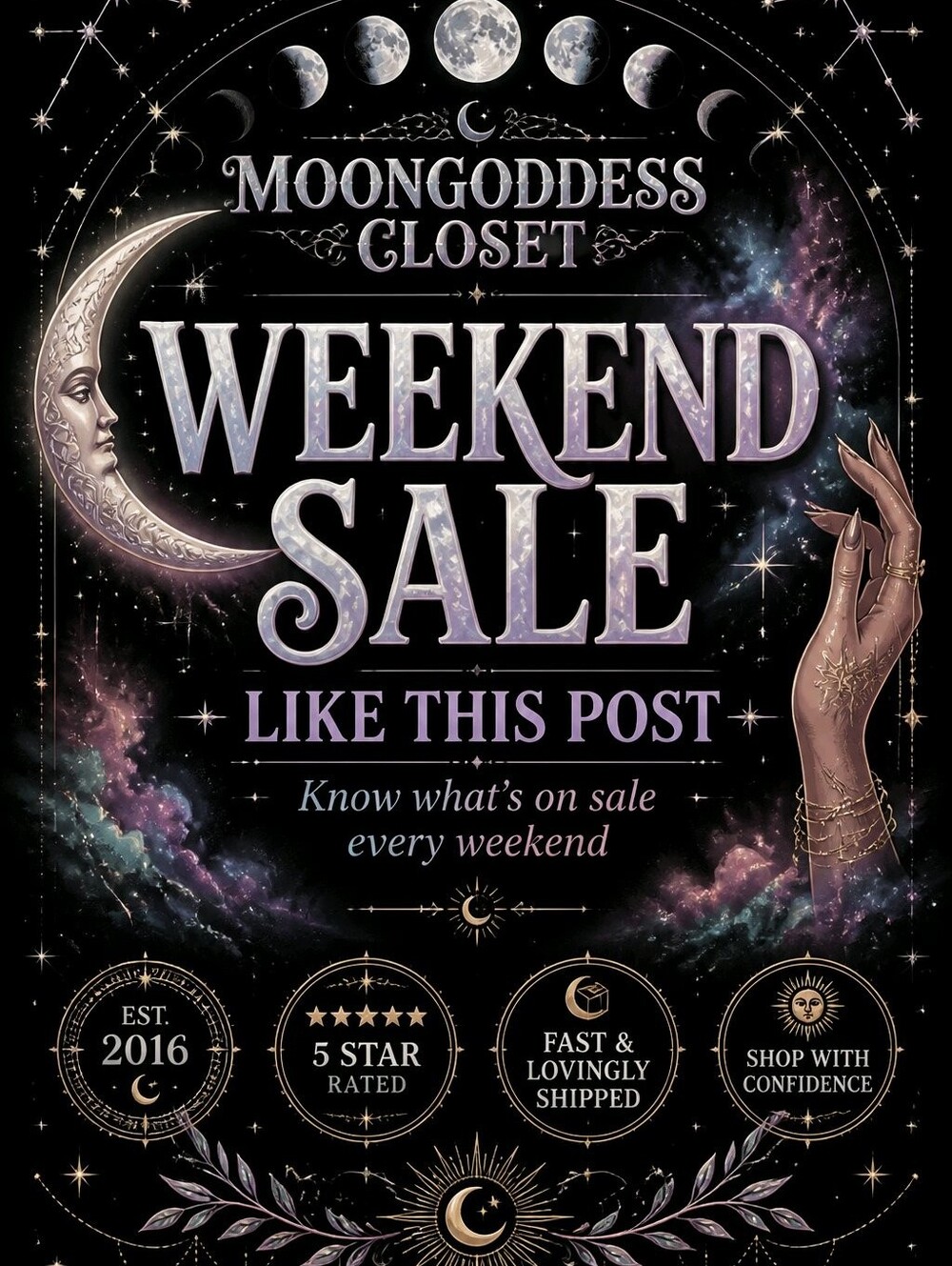 ✨️ MoonGoddesses Sales Post! LIKE To Know What Is On Sale This Week 🌛🌚🌜